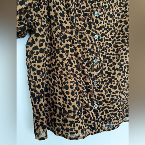 Madewell Cheetah Print Blouse - Picture 3 of 4
